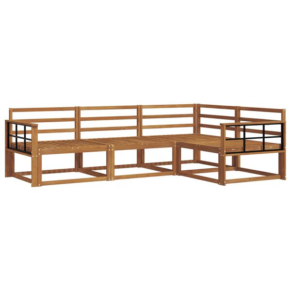 vidaXL Zunanja garnitura za sedenje 4 pcs Naravna Masiven les akacije