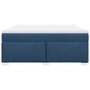 vidaXL Box spring postelja z vzmetnico modra 180x200 cm blago