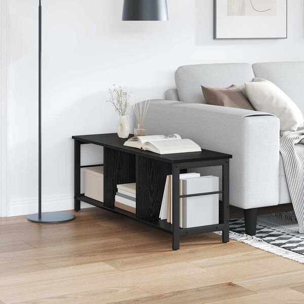 vidaXL Knjižna polica Črna Orehovina 102 x 32 x 40,5 cm