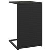 vidaXL Mizica v obliki črke C črna 40x35x60 cm poli ratan