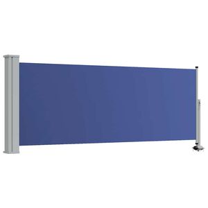 vidaXL Zložljiva stranska tenda za teraso 100x300 cm modra