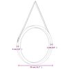 vidaXL Stensko ogledalo s trakom belo &Oslash; 55 cm