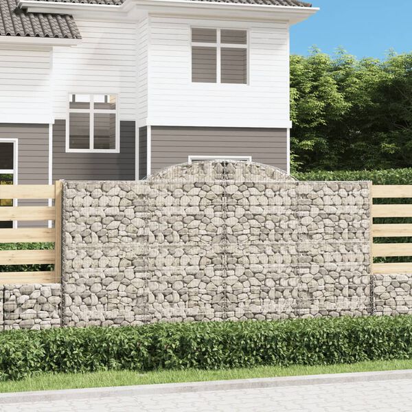 vidaXL Obokane gabion ko&scaron;are 12 kosi 300x30x160/180cm pocinkano železo