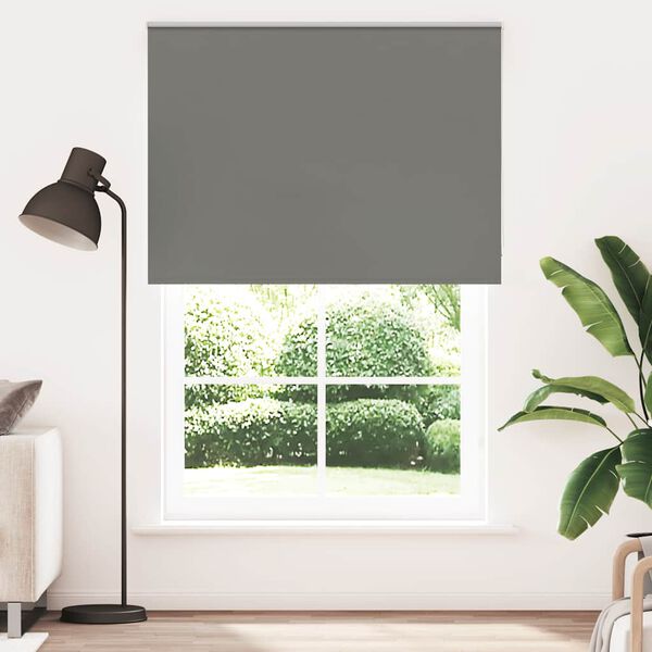 vidaXL Roleta Blackout siv 160x230 cm &Scaron;irina tkanine 156,6 cm