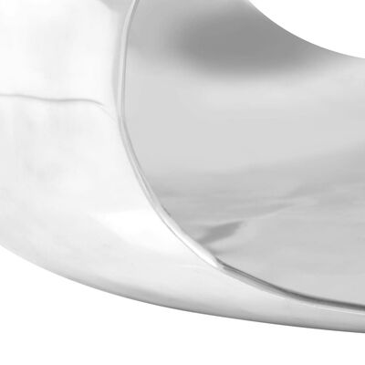 vidaXL Klubska mizica iz litega aluminija 70x70x32 cm srebrna