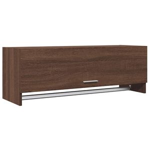vidaXL Garderobna omara rjavi hrast 100x32,5x35 cm konstruiran les