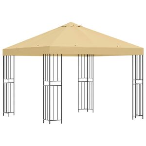 vidaXL Paviljon 3 x 3 m Krem Poliester in jeklo 190 gsm