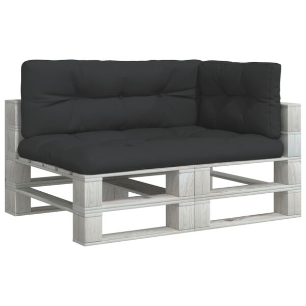 vidaXL Blazine za palete 3 kosi črno blago