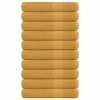 vidaXL Brisače FROGN 10 kosov zlate 100x200 cm 360 g/m&sup2;