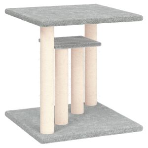 vidaXL Mačji praskalnik s plo&scaron;čadjo svetlo siv 50 cm