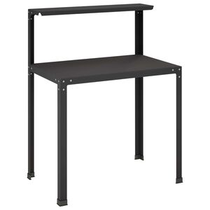 vidaXL Miza za presajanje 100 x 50 x 104 cm Pra&scaron;no lakirano jeklo Črna