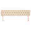 vidaXL Vzglavje z u&scaron;esi krem 203x23x78/88 cm blago