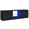 vidaXL TV omarica z LED lučkami črna 120x30x36 cm