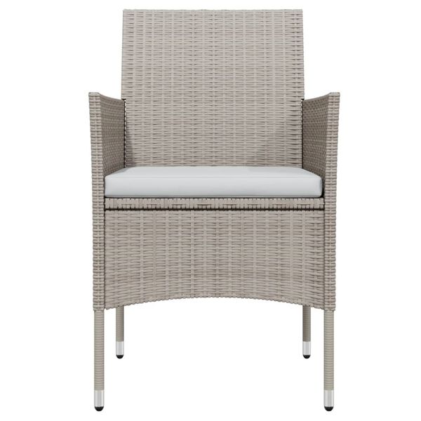 vidaXL Vrtna jedilna garnitura 7-delna z blazinami bež in črna