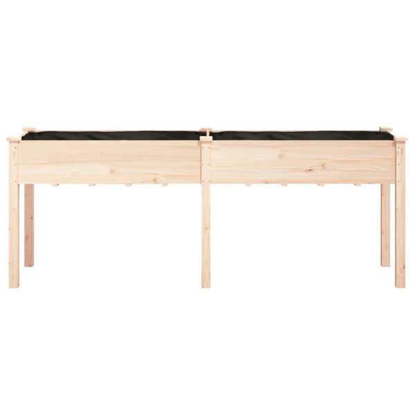 vidaXL Korito s podlogo 203x53x76 cm trden les jelke