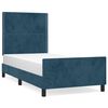 vidaXL Posteljni okvir brez vzmetnice temno moder 80x200 cm žamet