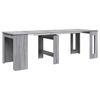 vidaXL Jedilna miza 240 x 85 x 75 cm Inženirski les Siva Sonoma