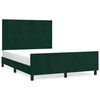 vidaXL Posteljni okvir brez vzmetnice temno zelen 140x190 cm žamet