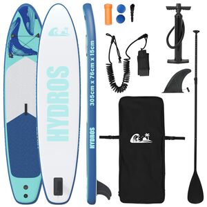 vidaXL Napihljivi sup HYDROS 305 x 76 x 15 cm Turkizna za