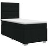 vidaXL Postelja boxspring z vzmetnico Črna 90 x 190 cm Blago