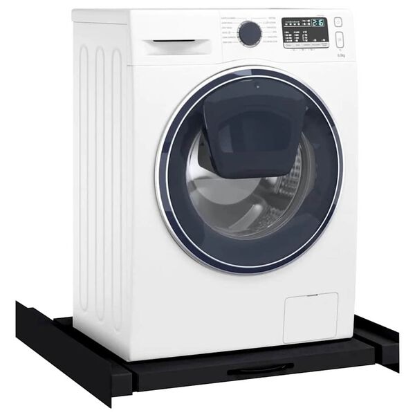 vidaXL Polica za pranje perila Črna 60 x 60 x 8 cm Jeklo