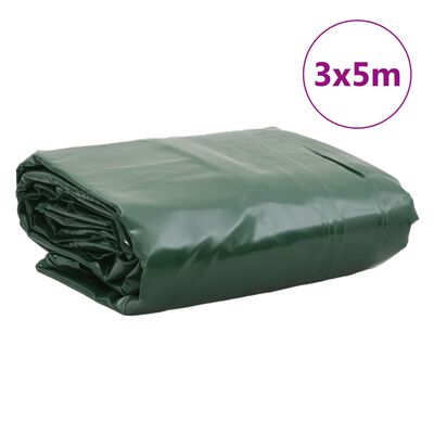 vidaXL Ponjava zelena 3x5 m 650 g/m²