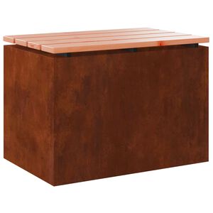 vidaXL Vrtna klop 1 -Seater 60 x 40 x 43 cm Odporno jeklo Rjav