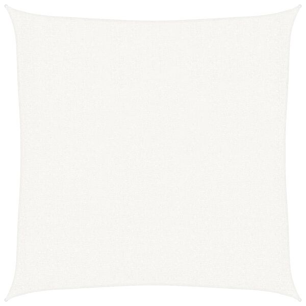 vidaXL Senčno jadro HDPE kvadratne oblike 3,6x3,6 m belo