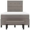 vidaXL Postelja z vzmetnico z vzmetnico Taupe 120 x 190 cm blago
