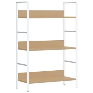 vidaXL Knjižna polica 3-nadstropna hrast 60x27,6x90,5 cm inž. les