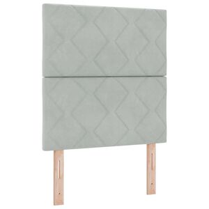 vidaXL Vzglavje Svetlo siva 80 cm Žamet