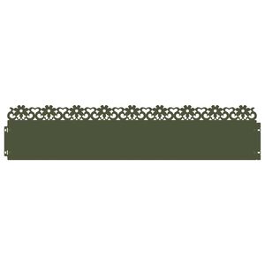 vidaXL Robniki za trato 10 kos 103 x 0,05 x 22 cm Jeklo Olivno zelena