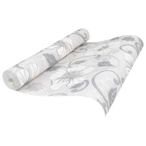 vidaXL 3D trdna tapeta Črtasto Cvet 10 x 0,53 m Netkani material