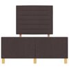 vidaXL Konstrukcija postelje Temno rjava 120 x 190 cm blago