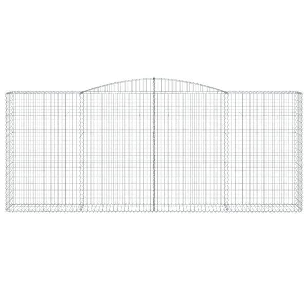 vidaXL Obokane gabion košare 4 kosi 400x50x160/180 cm pocinkano železo