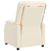 vidaXL Električni masažni naslanjač krem umetno usnje