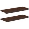 vidaXL Stopnice 2 kos 70 x 25 x 2 cm Temno rjava Trda bukovina