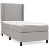 vidaXL Box spring postelja z vzmetnico svetlo siv 100x200 cm blago