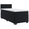 vidaXL Postelja boxspring z vzmetnico Črna 80 x 200 cm Žamet