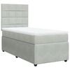 vidaXL Box spring postelja z vzmetnico svetlo siva 80x200 cm žamet
