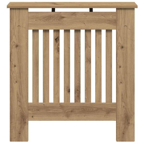 vidaXL Pokrov radiatorja Umetni hrast 78 x 19 x 81,5 cm