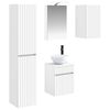 vidaXL Komplet omaric za kopalnico 5 pcs Bela 40 x 10,5 x 60,5 cm