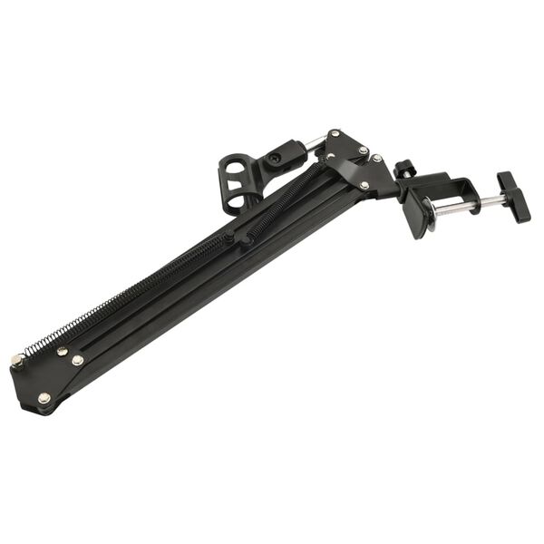 vidaXL Namizno stojalo za mikrofon črno jeklo