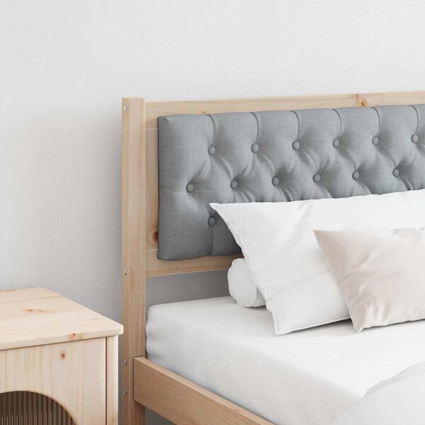 vidaXL Vzglavje Drugo Rjava in svetlo siva 200 cm Trdna borovina