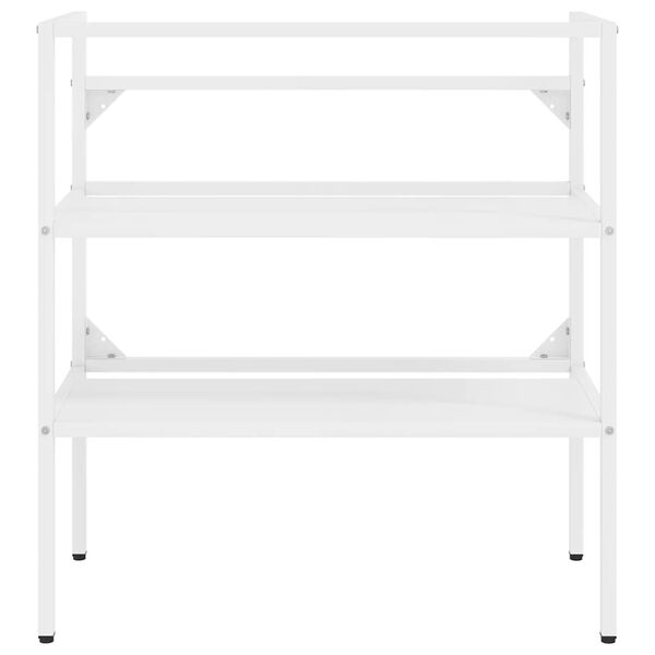 vidaXL Kopalni&scaron;ki regal bel 79x38x83 cm železo