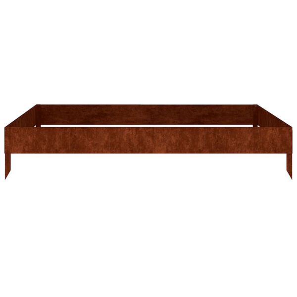 vidaXL Vrtna visoka greda 100x100x18,5 cm corten jeklo
