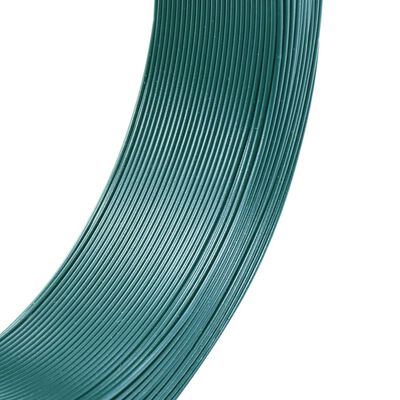 vidaXL Vezna žica za ograjo 250 m 0,9/1,4 mm jeklo črno zelena