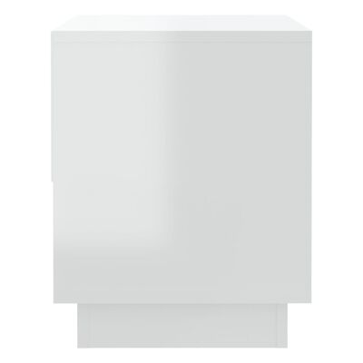 vidaXL Nočna omarica 2 kosa visok sijaj bela 45x34x44 cm iverna plošča