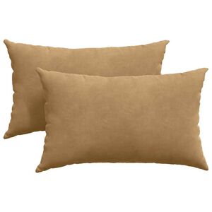 vidaXL Blazine za kavč 2 pcs Rjava 50 x 30 cm Žametna tkanina