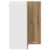 vidaXL Viseča omarica Artisan hrast in bela 57 x 57 x 80 cm